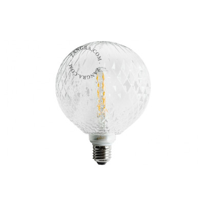 Dekoracyjna żarówka LED z przezroczystym kloszem G130 E27 4W 2700K 350lm Zangra