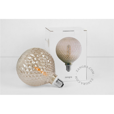 Decorative LED bulb with a smoked shade G130 E27 4W 2200K 350lm Zangra