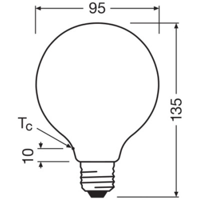 Mleczna żarówka LED Superstar Plus Classic G95 E27 11W 4000K 1521lm ściemnialna OSRAM
