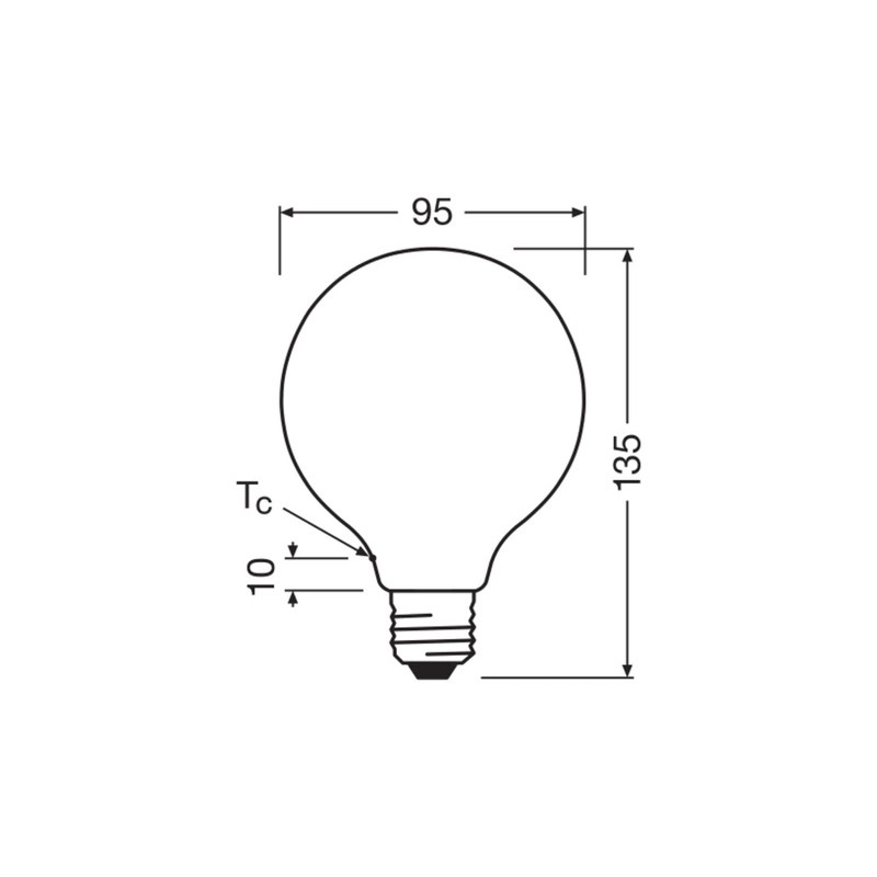 Mleczna żarówka LED Superstar Plus Classic G95 E27 11W 4000K 1521lm ściemnialna OSRAM
