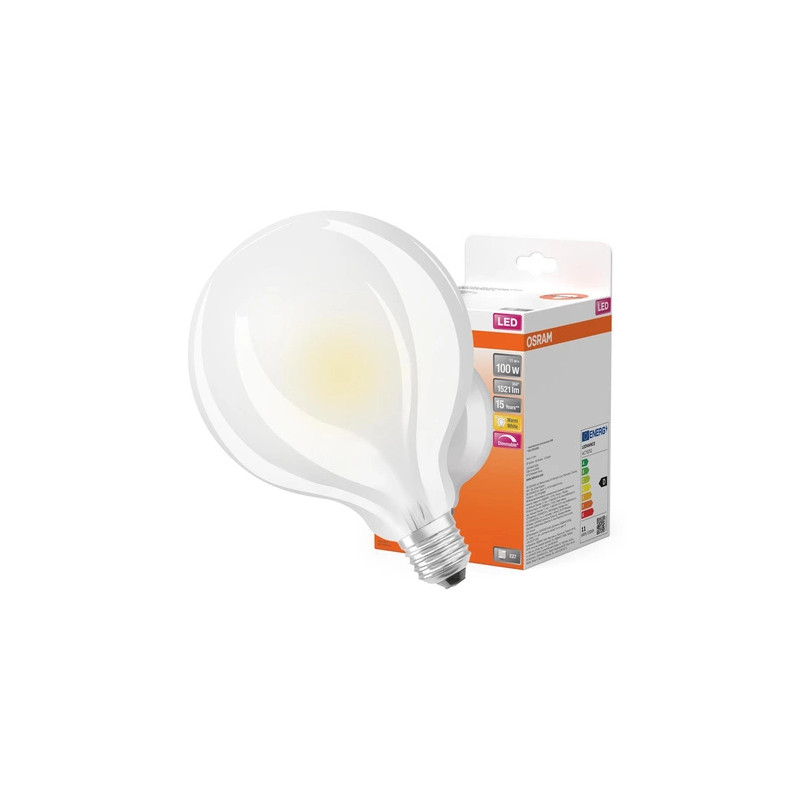 Mleczna żarówka LED Star Classic G95 E27 11W 4000K 1521lm ściemnialna OSRAM