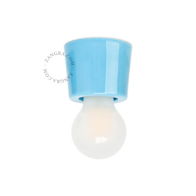 copy of Porcelain ceiling lamp, wall lamp Annie E27 light blue Zangra