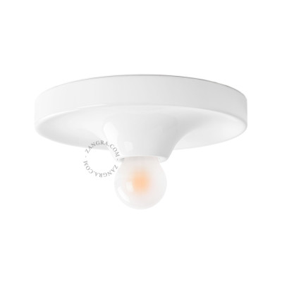 Aluminiowa lampa sufitowa, ścienna eli.w biała Zangra