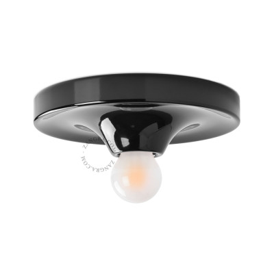 Aluminiowa lampa sufitowa, ścienna eli.b czarna Zangra