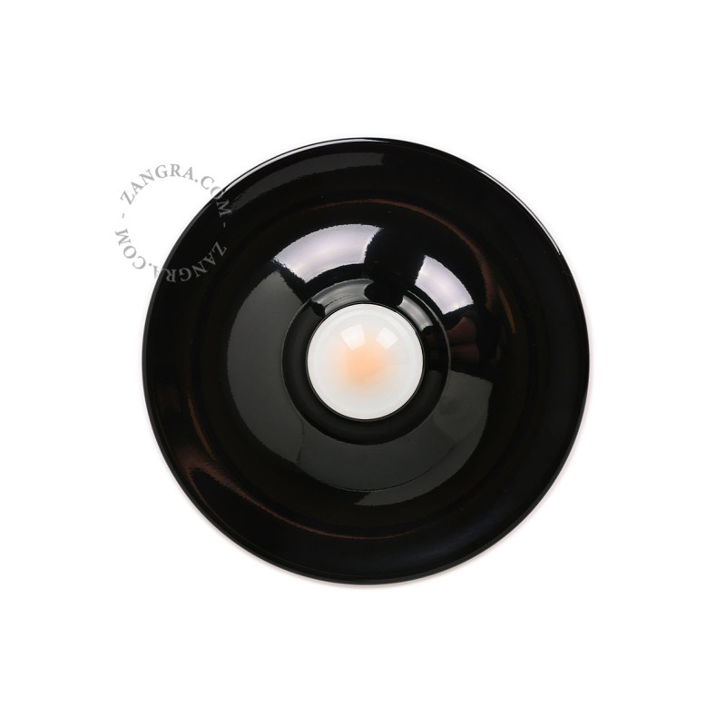 Aluminum ceiling, wall lamp eli.b black Zangra