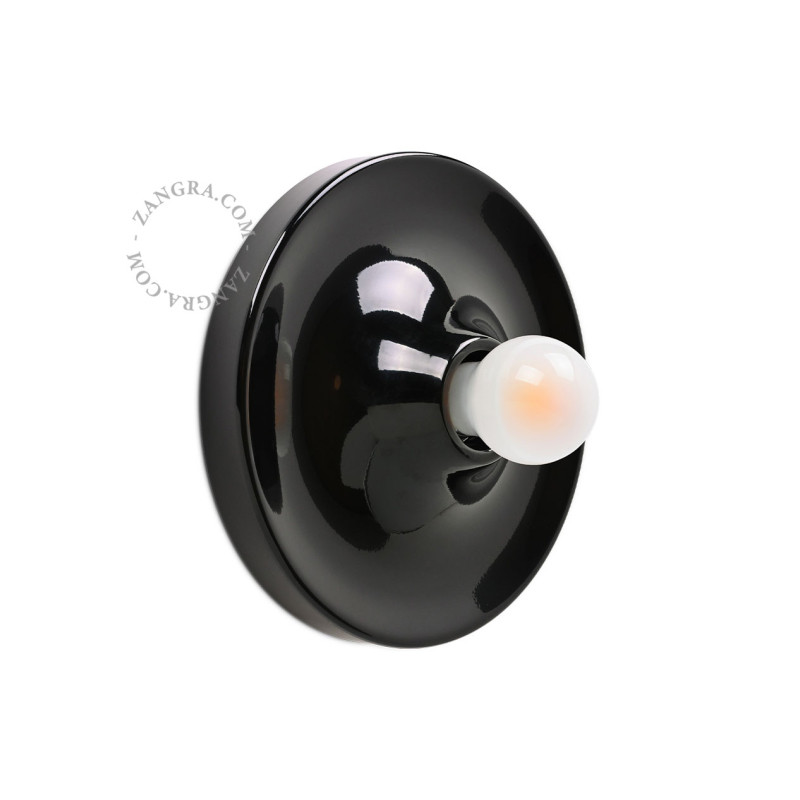 Aluminum ceiling, wall lamp eli.b black Zangra
