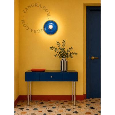 Aluminum ceiling, wall lamp eli.bl blue Zangra