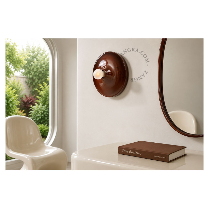 Aluminum ceiling, wall lamp eli.br brown Zangra