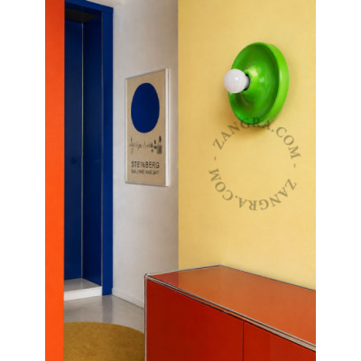 Aluminum ceiling, wall lamp eli.gr green Zangra