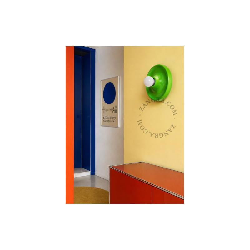 Aluminum ceiling, wall lamp eli.gr green Zangra