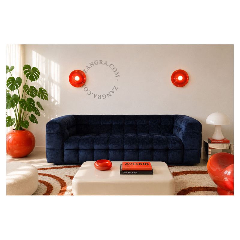 Aluminum ceiling, wall lamp eli.r red Zangra