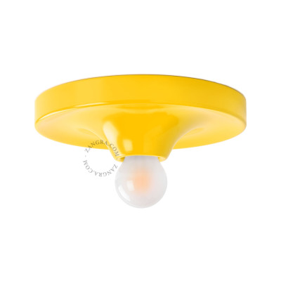 Aluminiowa lampa sufitowa, ścienna eli.y żółta Zangra