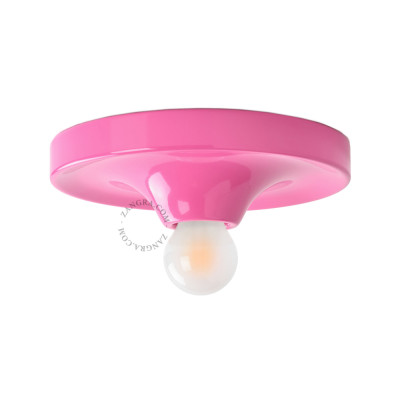 Aluminiowa lampa sufitowa, ścienna eli.p różowa Zangra