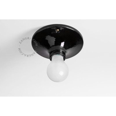 Porcelain ceiling and wall lamp dali.b black Zangra