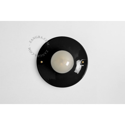 Porcelanowa lampa sufitowa, ścienna dali.b czarna Zangra