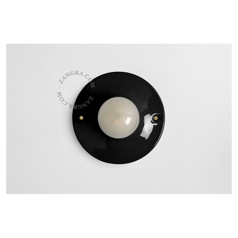 Porcelanowa lampa sufitowa, ścienna dali.b czarna Zangra