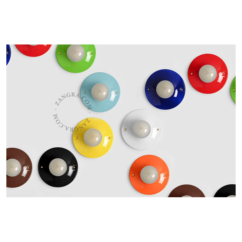 Porcelanowa lampa sufitowa, ścienna dali.y żółta Zangra