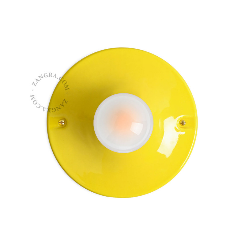 Porcelain ceiling and wall lamp dali.y yellow Zangra