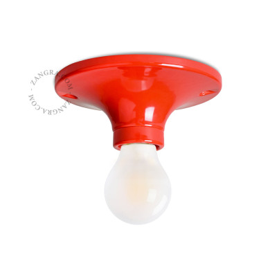 Porcelain ceiling and wall lamp dali.r red Zangra