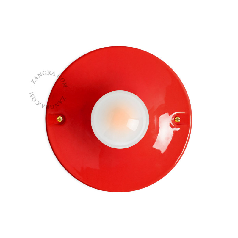 Porcelain ceiling and wall lamp dali.r red Zangra