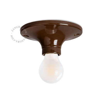 Porcelain ceiling and wall lamp dali.br brown Zangra