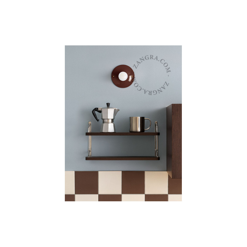 Porcelain ceiling and wall lamp dali.br brown Zangra