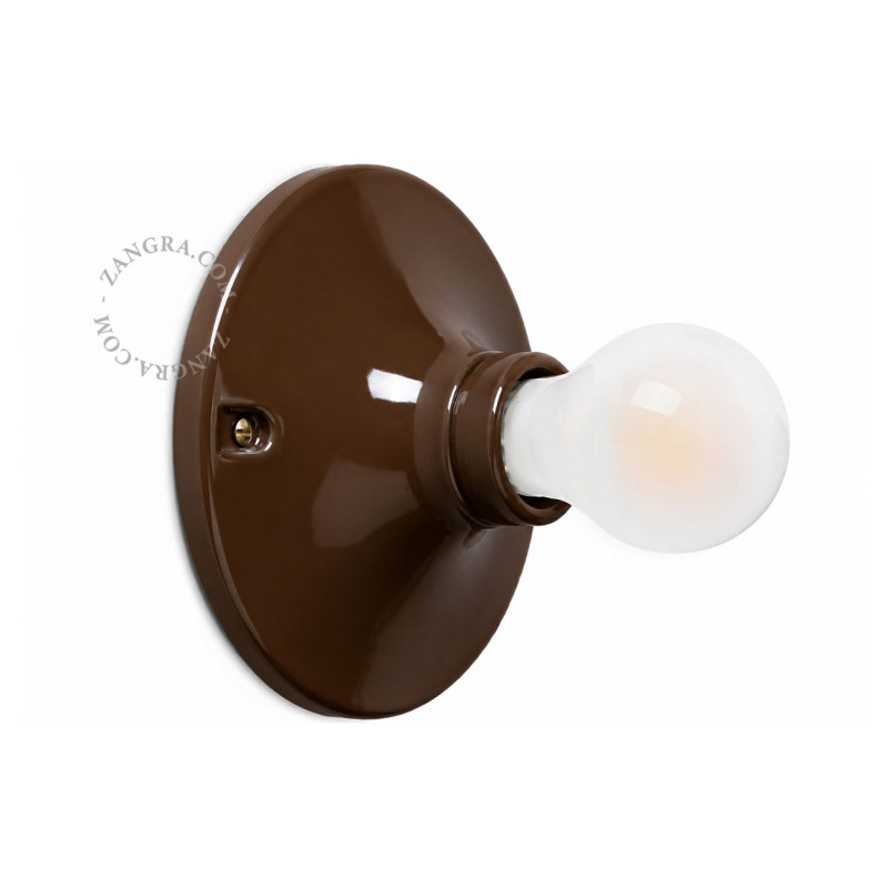 Porcelain ceiling and wall lamp dali.br brown Zangra
