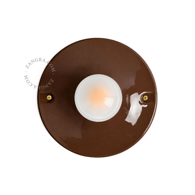 Porcelain ceiling and wall lamp dali.br brown Zangra
