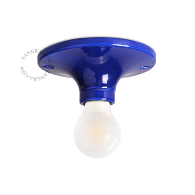 Porcelain ceiling and wall lamp dali.bl blue Zangra