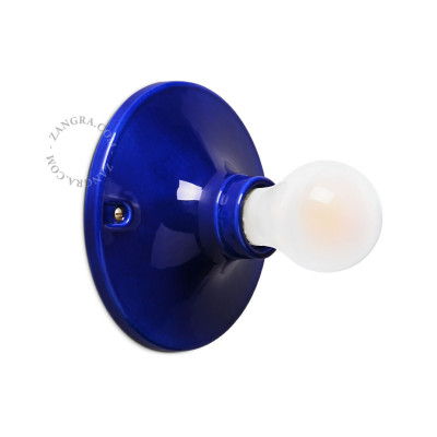 Porcelain ceiling and wall lamp dali.bl blue Zangra
