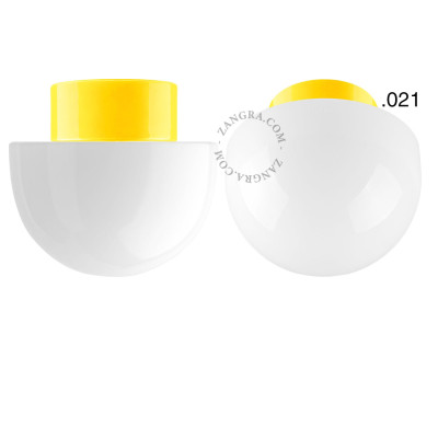 Porcelanowa lampa sufitowa david.c.y z mlecznym szklanym 021 żółta Zangra