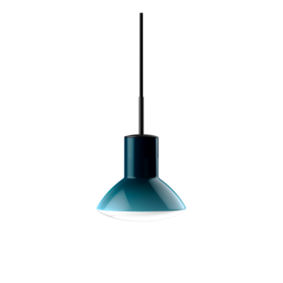 Niebieska lampa wisząca Onda Blue ze szklanym kloszem Grupa Products