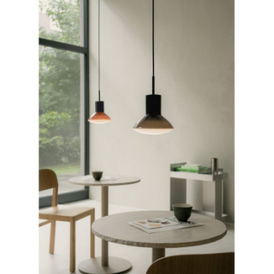 Brązowa lampa wisząca Onda Brown ze szklanym kloszem Grupa Products