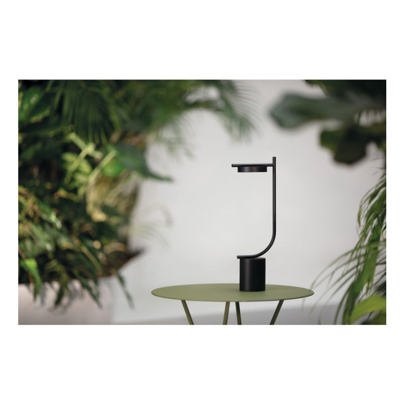 Czarna lampa przenośna Igram "J" lampa stołowa IP44 Grupa Products