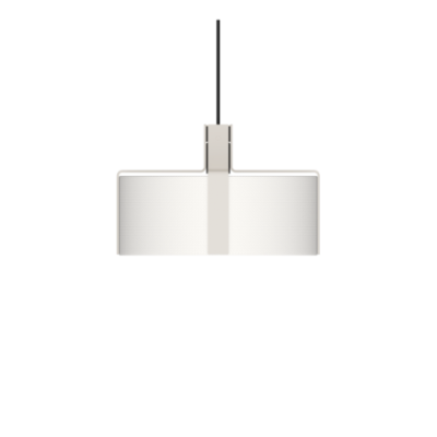 Biała lampa wisząca Okolo 35 z białym tekstylnym abażurem Grupa Products