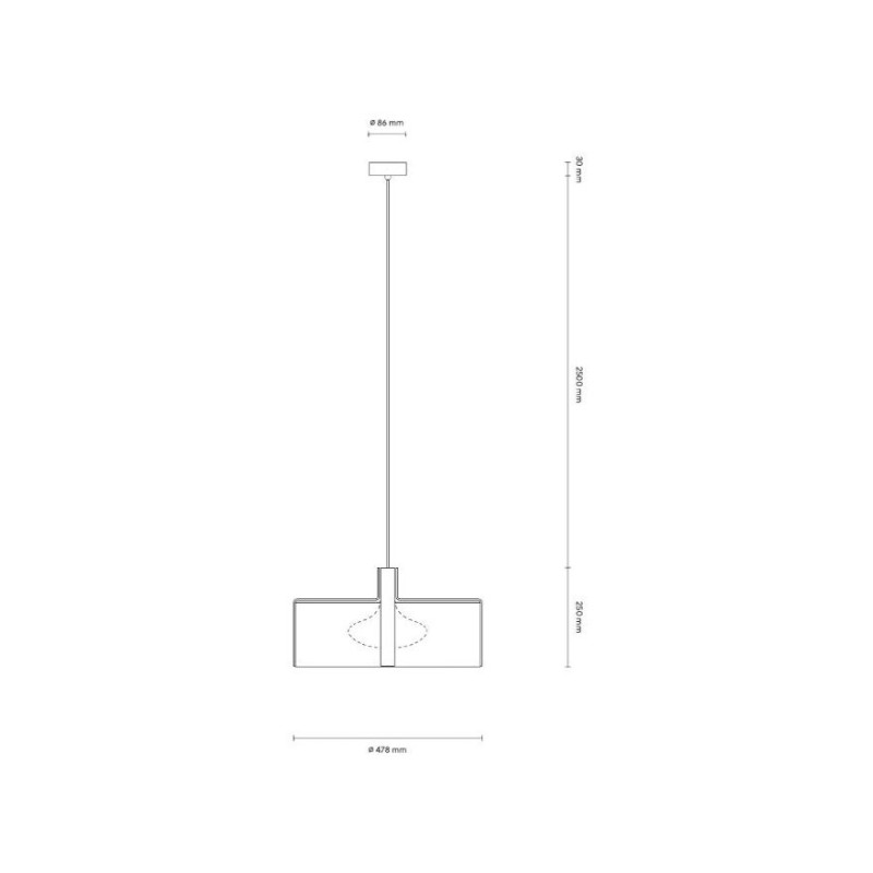 Czarna lampa wisząca Okolo 47 z białym tekstylnym abażurem Grupa Products