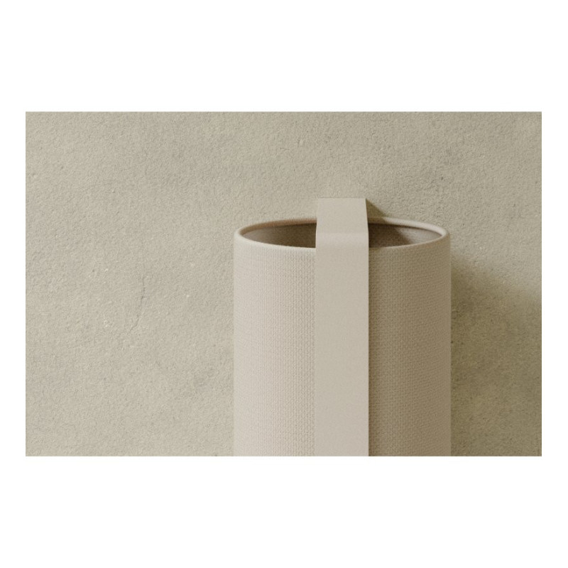 Biała lampa ścienna Okolo Wall Small z białym tekstylnym abażurem Grupa Products