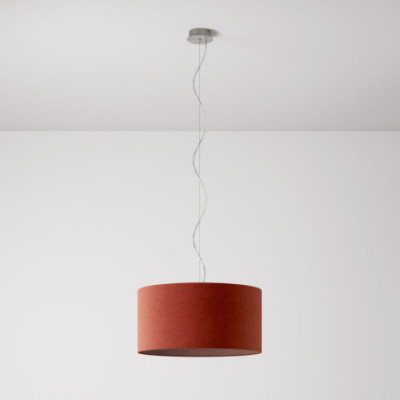 lampa wisząca Cilindro Medium w kolorze wełny homarowej z abażurem FPN