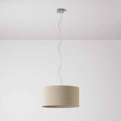 lampa wisząca Cilindro Medium w kolorze wełny beżowej z abażurem FPN