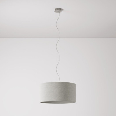 lampa wisząca Cilindro Medium w kolorze jasnoszarej wełny z abażurem FPN