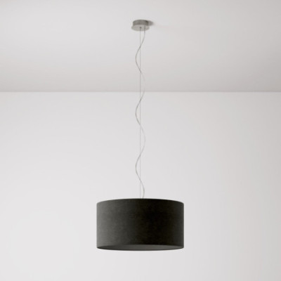 lampa wisząca Cilindro Medium w kolorze ciemnoszarej wełny z abażurem FPN
