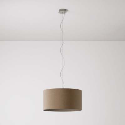 lampa wisząca Cilindro Medium w kolorze brązowej wełny z abażurem FPN
