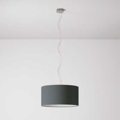 lampa wisząca Cilindro Medium Teletta w kolorze ciemnoszarym z abażurem FPN