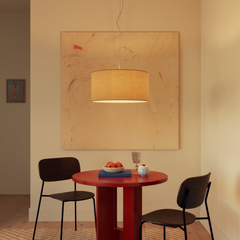 lampa wisząca Cilindro Medium Arenal w kolorze taupe z abażurem FPN