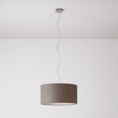 lampa wisząca Cilindro Medium Camelot w kolorze brązowym z abażurem FPN