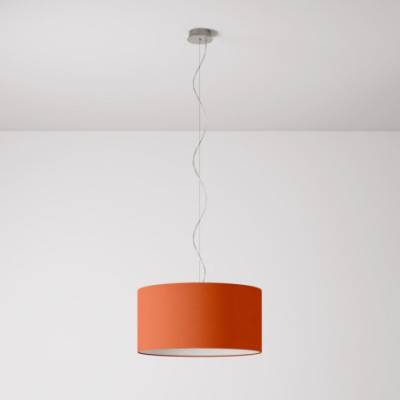 lampa wisząca Cilindro Medium Cinette w kolorze pomarańczowym z abażurem FPN