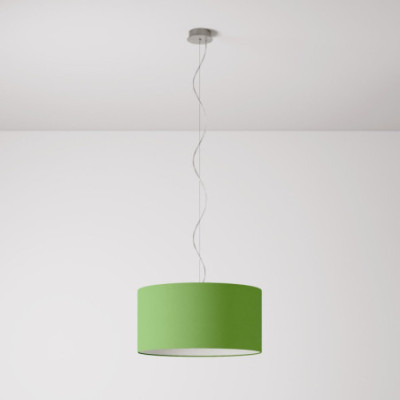 lampa wisząca Cilindro Medium Cinette w kolorze pistacjowo-zielonym z abażurem FPN