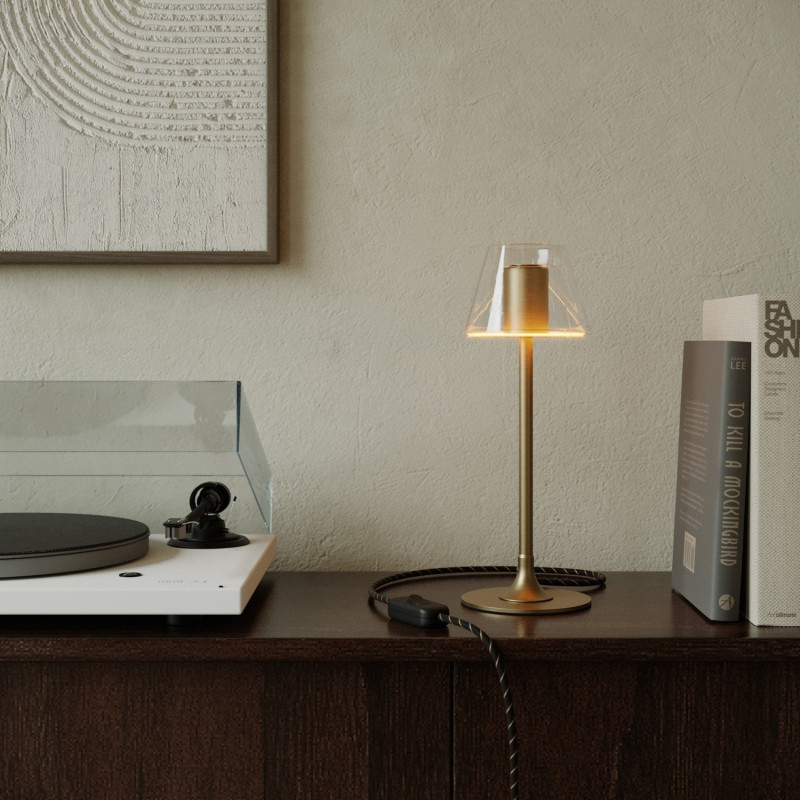 Creative-Cables MAG-Y Brown Table Lamp with Clear Ghost G07 Bulb