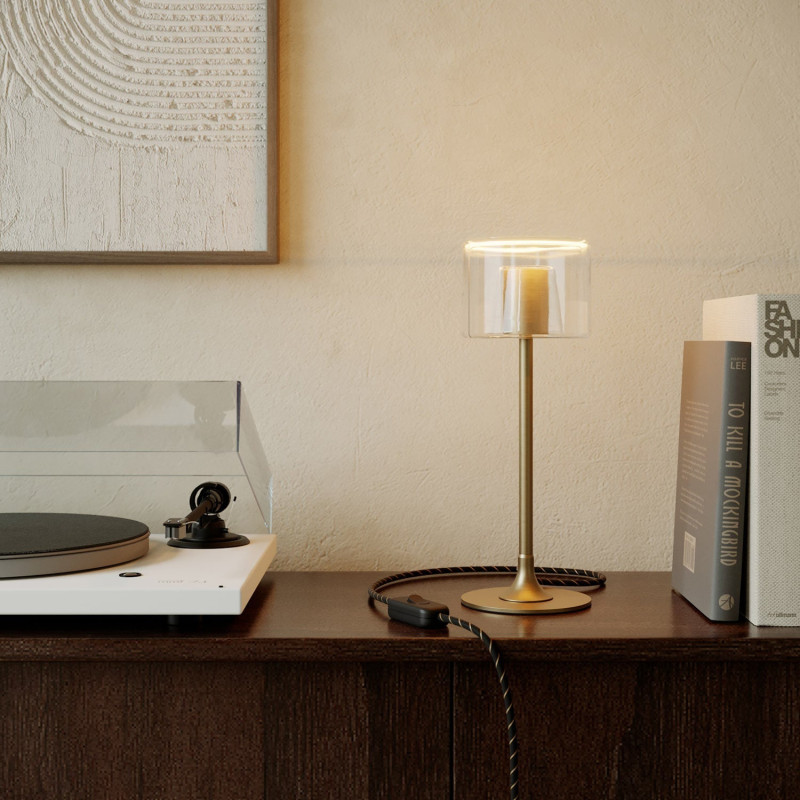 Creative-Cables MAG-Y Brown Table Lamp with Clear Ghost G03 Bulb