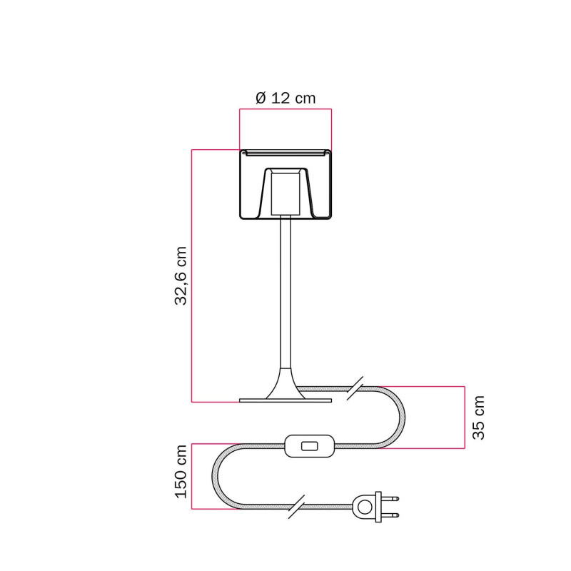 Biała lampa stołowa MAG-Y z przezroczystą żarówką Ghost G03 Creative-Cables